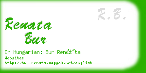 renata bur business card